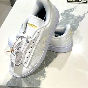 White Adidas. New with tags